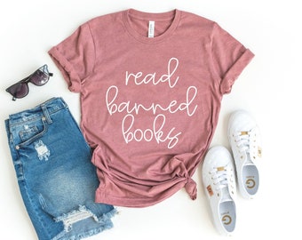 Librarian shirt read banned books shirt bookish shirt social justice gift equality t-shirt book lover tee literary tshirt reading top