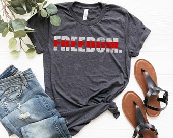 Camiseta de la libertad, camiseta patriótica americana, justicia de la libertad, derechos humanos, camiseta del luchador por la libertad dlt