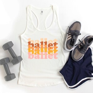 Ballet gift, girls ballet tank top, ballerina tank tops, dance coach racerback, dance teacher shirt, dance lover tank tops,