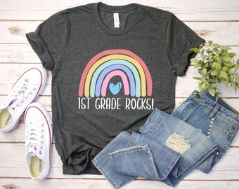 Team teacher shirt, first grade teacher shirt, first day of school shirt, back to school shirt, 1st grade teacher tee, hello first grade