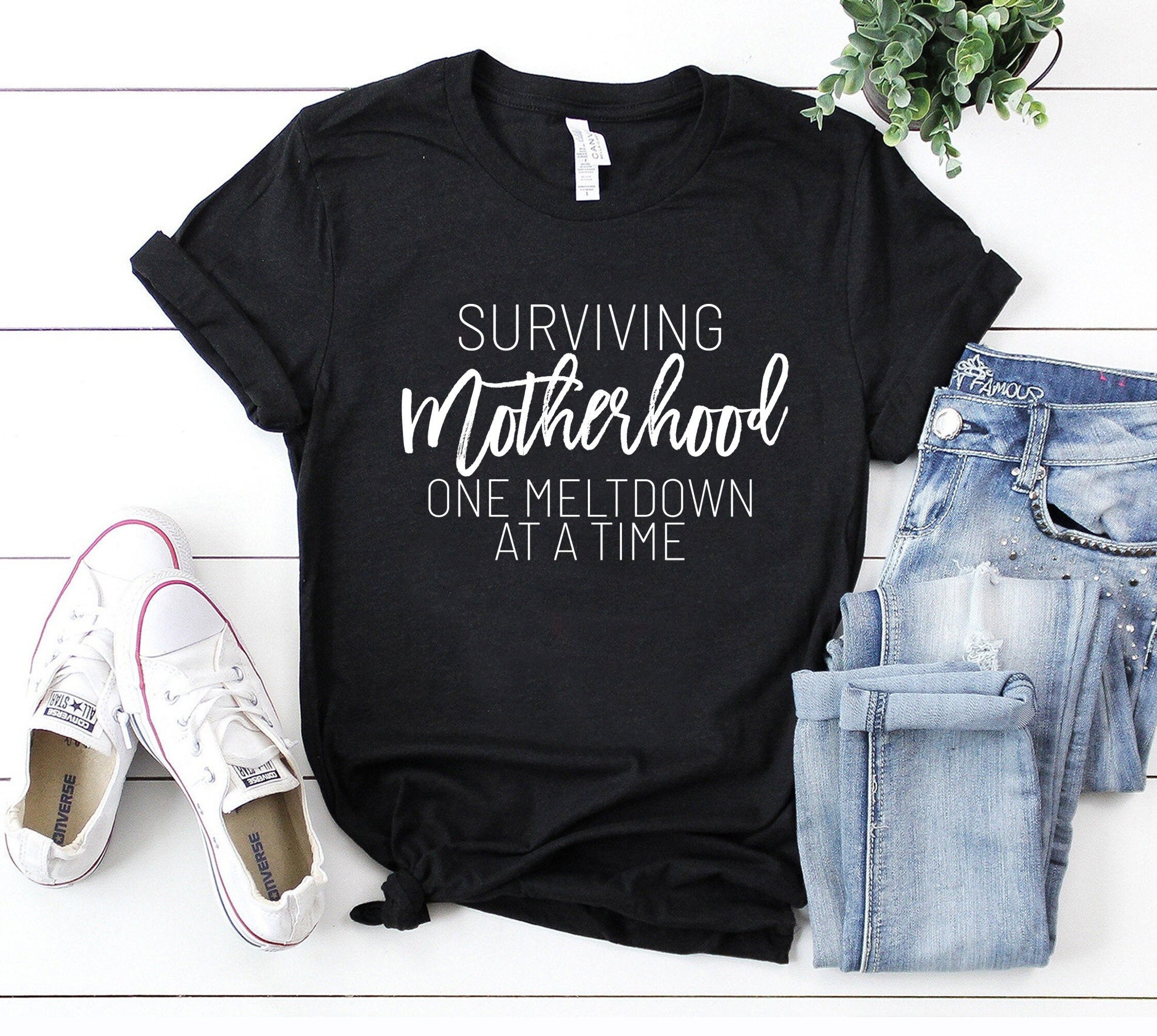 Surviving Motherhood One Meltdown At A Time T-Shirt Surviving Motherhood One Meltdown At A Time T-Shirt