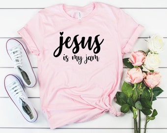 Camisa cristã engraçada, camisas engraçadas de estudo da bíblia, presentes de estudo da bíblia, presente engraçado para cristãos, camisa engraçada de jesus, jesus é minha geléia