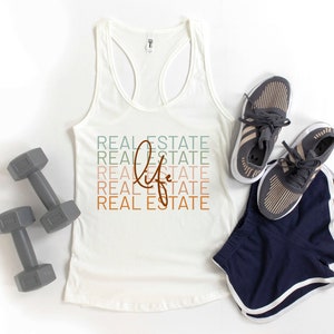 Real estate life tank top, gift to realtor, gift to real estate agent, realtor tank real estate tank top fun realtor tank top gift