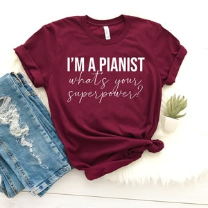 Ich bin ein Pianist Shirt lustiges Klavier Leben Shirt Geschenk für Pianist Band Shirt Musik Shirt Pianist Geschenke Musiklehrer Geschenk