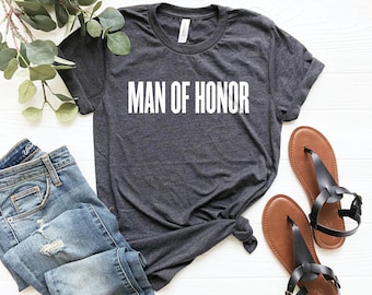 Mann der Ehre Shirt, Trauzeugin Shirt, Junggesellenabschied Shirt, Hochzeit Party, Bräutigam Party, Trauzeugin Geschenk, Hochzeitszeremonie, Bridesman