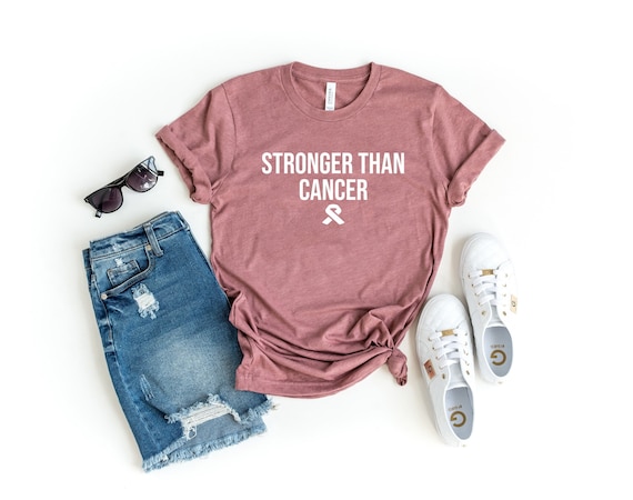 Stronger than cancer shirt, cancer fighter shirt, gift for cancer survivor, keep fighting motivational cancer top, stronger than cancer tee