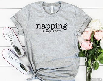 Een dutje doen is mijn sport T-shirt voor dutjesliefhebbers Grappig dutjescadeau Cadeau voor een dutjesliefhebber Lui T-shirt T-shirt voor de dutjeskoningin Cadeau voor een dutjeliefhebber