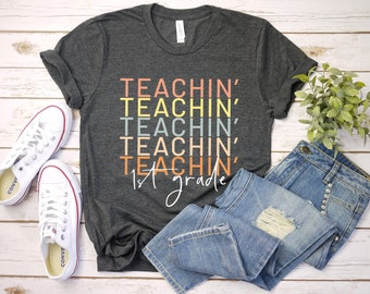 Hello first grade, back to school shirt, first day of school shirt, first grade teacher shirt, team teacher shirt, 1st grade teacher tee
