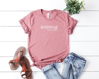 Knitting (and naps) shirt funny knitting gifts knitting tee knitting shirt knitting shirt funny gift for knitter gift knitting