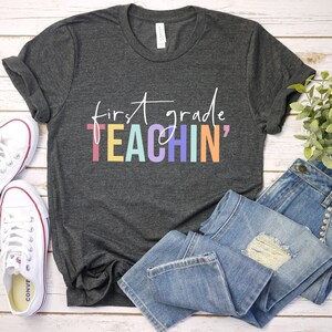First day of school shirt, team teacher shirt, first grade teacher shirt, back to school shirt, hello first grade, 1st grade teacher tee