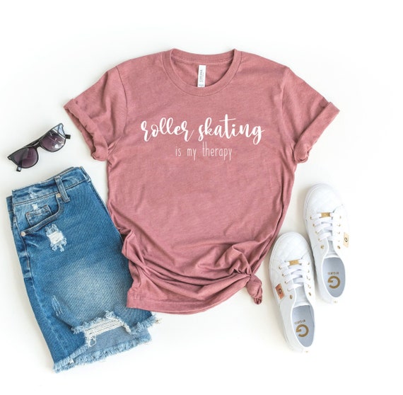 Roller skating is my therapy funny roller skating shirt party shirt roller skating gift, roller derby shirt, skating birthday