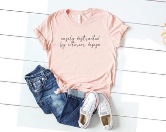 Leicht abgelenkt durch Innendesign Innenarchitekt Shirt für Innenarchitekt lustiges Innendesign T-Shirt Geschenk für ihn her