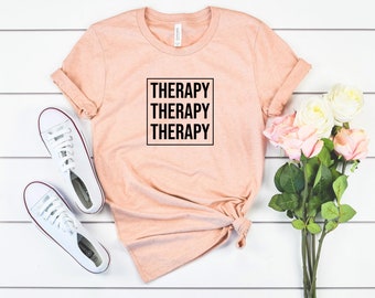 Therapie wiederholen Shirt, psychische Gesundheit Bewusstsein, Ratgeber Shirt, Psychologe Shirt Therapeut Shirt, Therapeut Geschenk, Geschenk für Therapeuten