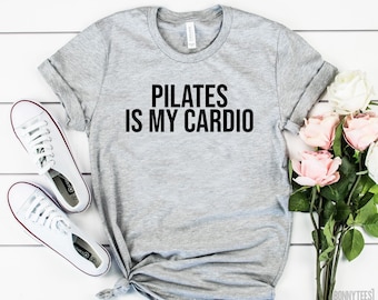 Pilates is mijn cardio shirt workout mom tanktop pilates cadeau shirt grappige pilates shirts voor vrouwen pilates workout yoga