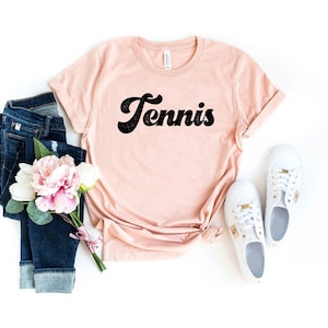 Retro trendy tennis shirt funny tennis t shirt funny tennis player gift tennis life shirt for her
