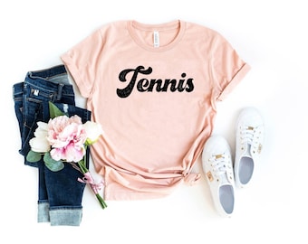 Retro trendy tennisshirt grappig tennis t shirt grappig tennisspeler cadeau tennis leven shirt voor haar