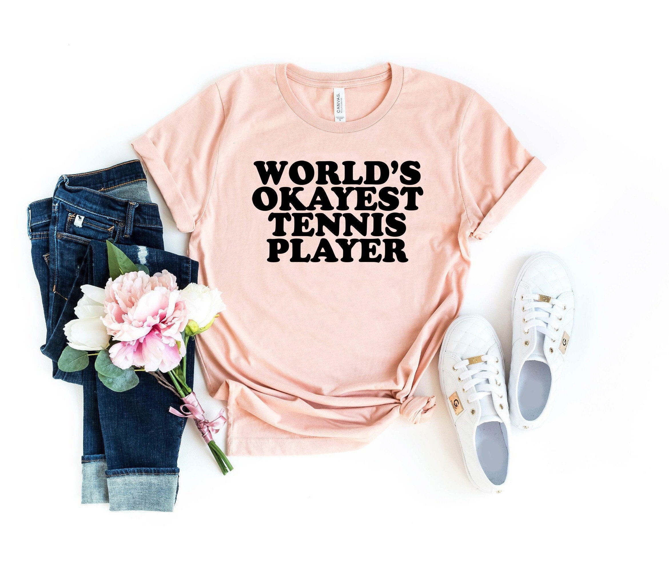 World's Okayest Tennis Player T Shirt. Funny Tennis Shirts World's Okayest Tennis Player T Shirt. Funny Tennis Shirts