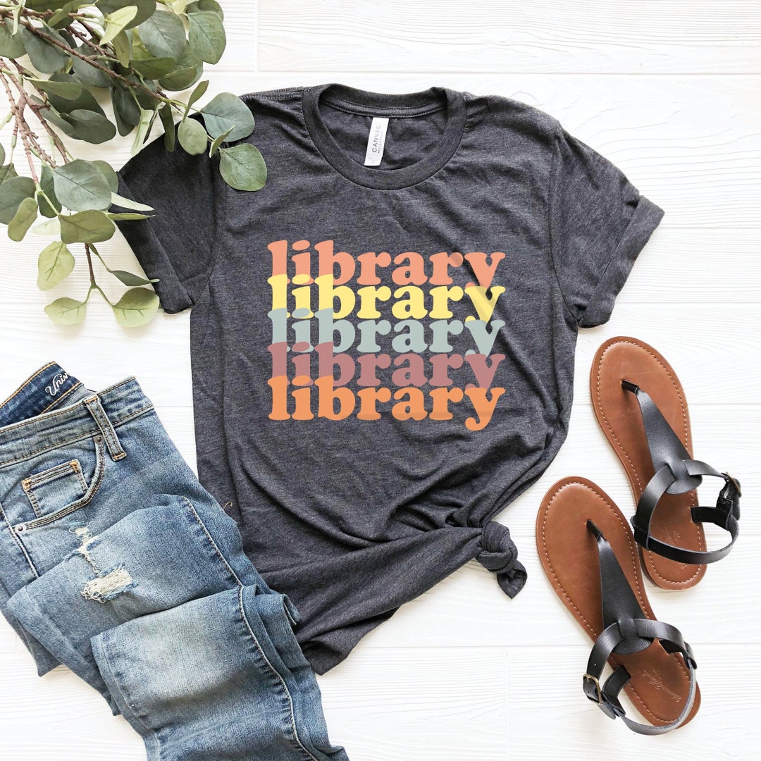 Bookworm Library Shirt, Read Return Repeat, Librarian Gift, Support ...