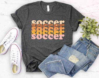Funny soccer shirt, soccer t-shirt. soccer shirts team tees team gifts for soccer player shirt retro word repeat shirt soccer repeat