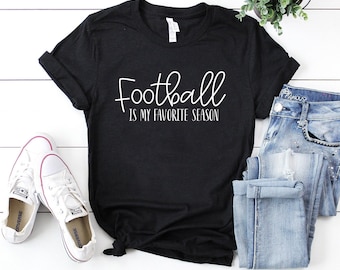 El fútbol es mi temporada favorita, camiseta de fútbol, regalo para mamá, camiseta de fútbol para mamá, camiseta deportiva para mamá, regalo para ella, fútbol de otoño