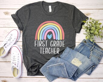 First grade teacher shirt, first day of school shirt, back to school shirt, 1st grade teacher tee, hello first grade, team teacher shirt