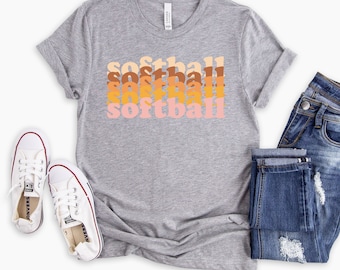 Modern softball shirt, funny softball tees, cute softball shirts, funny baseball softball mom shirts, women's softball shirt, team gifts
