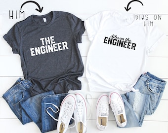 Dibs en la camisa del ingeniero dibs en él dibs en la camisa de su pareja a juego camisa casada regalos de relación para él su novia ingeniera