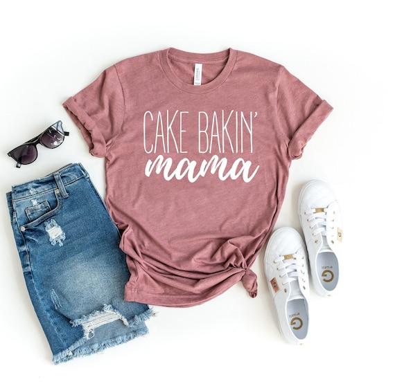Cake bakin' mama tee baker shirt baker gift for baker chef shirt chef gift cooking shirt cooking gift chef shirt