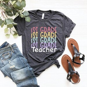 1st grade teacher tee, first grade teacher shirt, team teacher shirt, hello first grade, back to school shirt, first day of school shirt