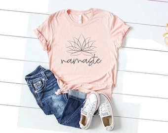 Namaste, Namaste-Shirt, hasse Meditation nicht, Yoga-Shirt, Namaste-T-Shirt, Fitnessstudio-Shirt, Mandala-Shirt, Namaste-Top