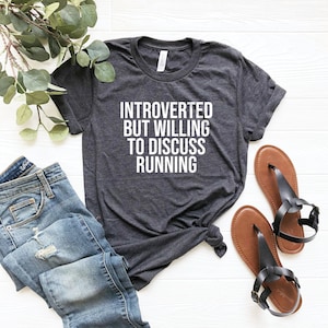 Introvert runner shirt introvert marathon runner runners shirt running gift shirt running gift for him her unisex running top