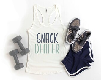 Snack dealer tank, grappig cadeau voor moeder, grappige moeder tanks, geweldig cadeau idee voor moeder, grappige moeder tank's, moeder verjaardag moeder van kleintjes tank top