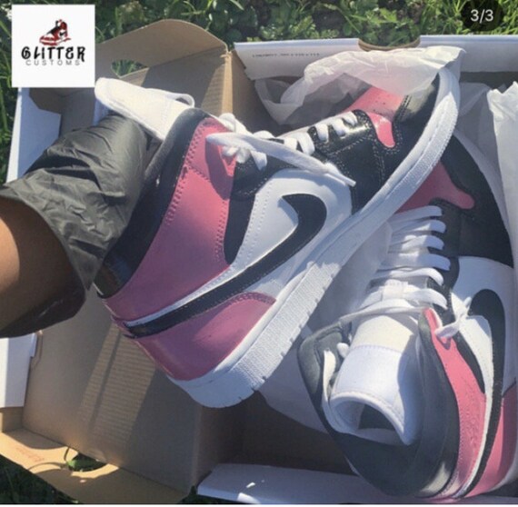 pink glitter jordans