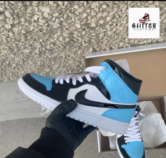 Baby blue jordan 1s | Etsy