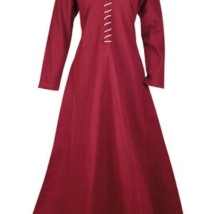 Cotehardie Late Medieval Dress Ava Long-sleeved Wine Red | Etsy