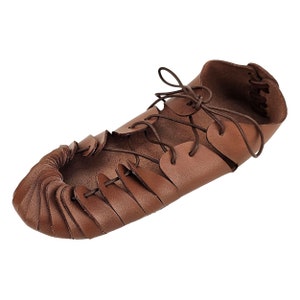 Medieval boots brown with rubber sole