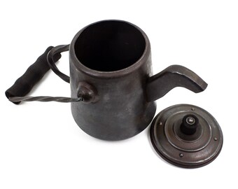 Hand-forged water jug with lid