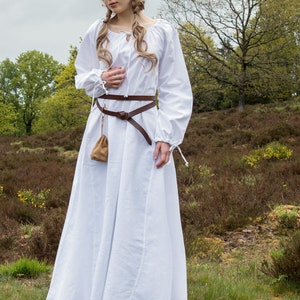 Medieval dress, slip Ana, white