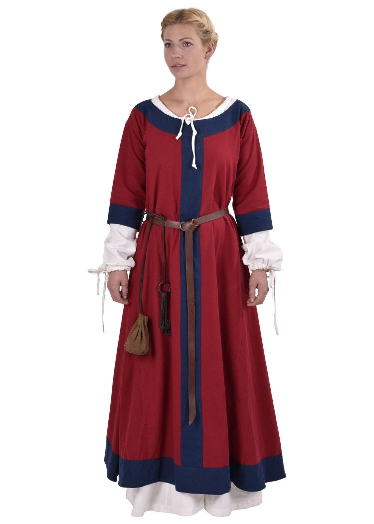 Germanic Dress Gudrun Red/blue - Etsy