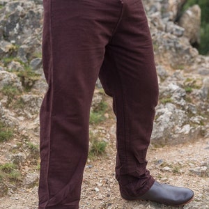 Linen trousers “Asmund” dark brown