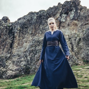 Viking Underdress Cotton Midnight Blue "Valdis"