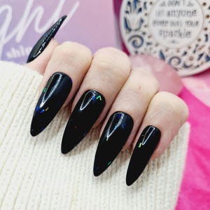 Black Tinsel Toot - Press-On Nails