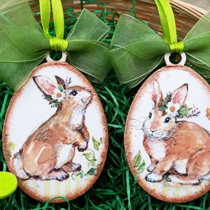 Easter decorations, Easter ornaments, hanging Easter decorations, custom Easter decor, wooden Easter decor, bunny ornaments, Easter eggs