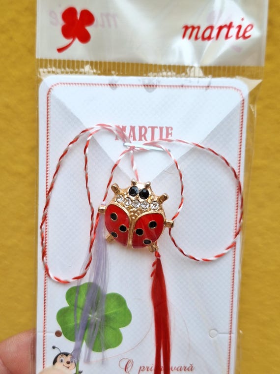Martisoare Lucky Clover Martisor Broche - Vergulde Klavertje 4 Met Strass En Emaille