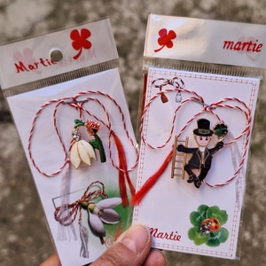 Martisor, martisoare, Romanian traditional martisor, chimney sweeper snowdrop martisor, martenitsa, Baba Marta, Romanian gifts, Romania imagem 8