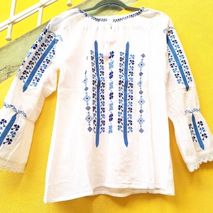 Embroidered Romanian Blouse: Traditional Folk Clothing