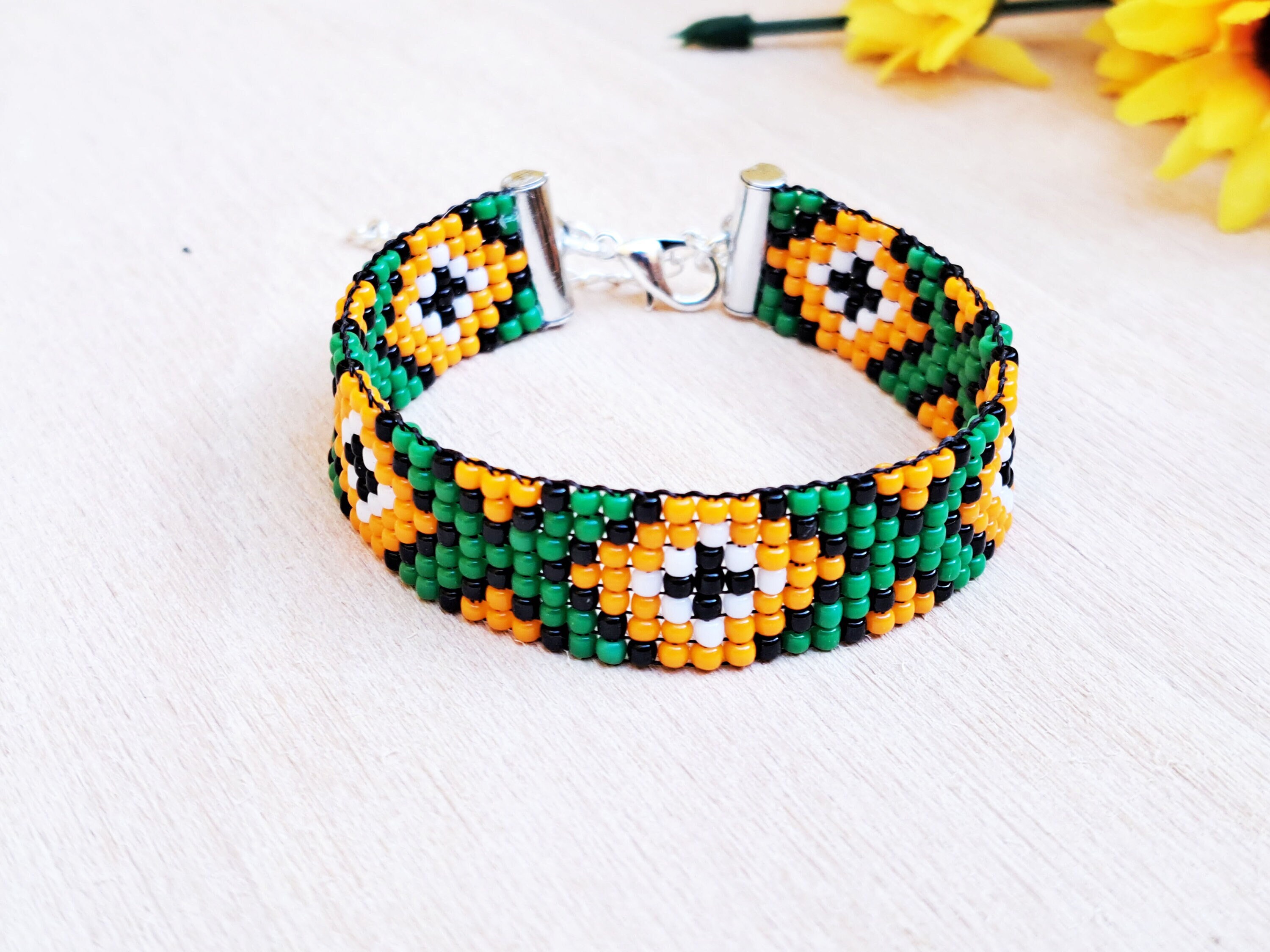 Mimì Bracciale Elastica Perle e Spinello Nero in oro giallo, pietre colorate e perle, colore