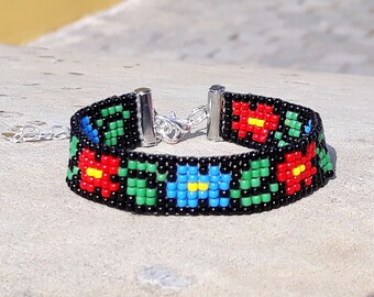 Multicolor 30 Grams Handmade seed bead woven Bracelets at Rs 115