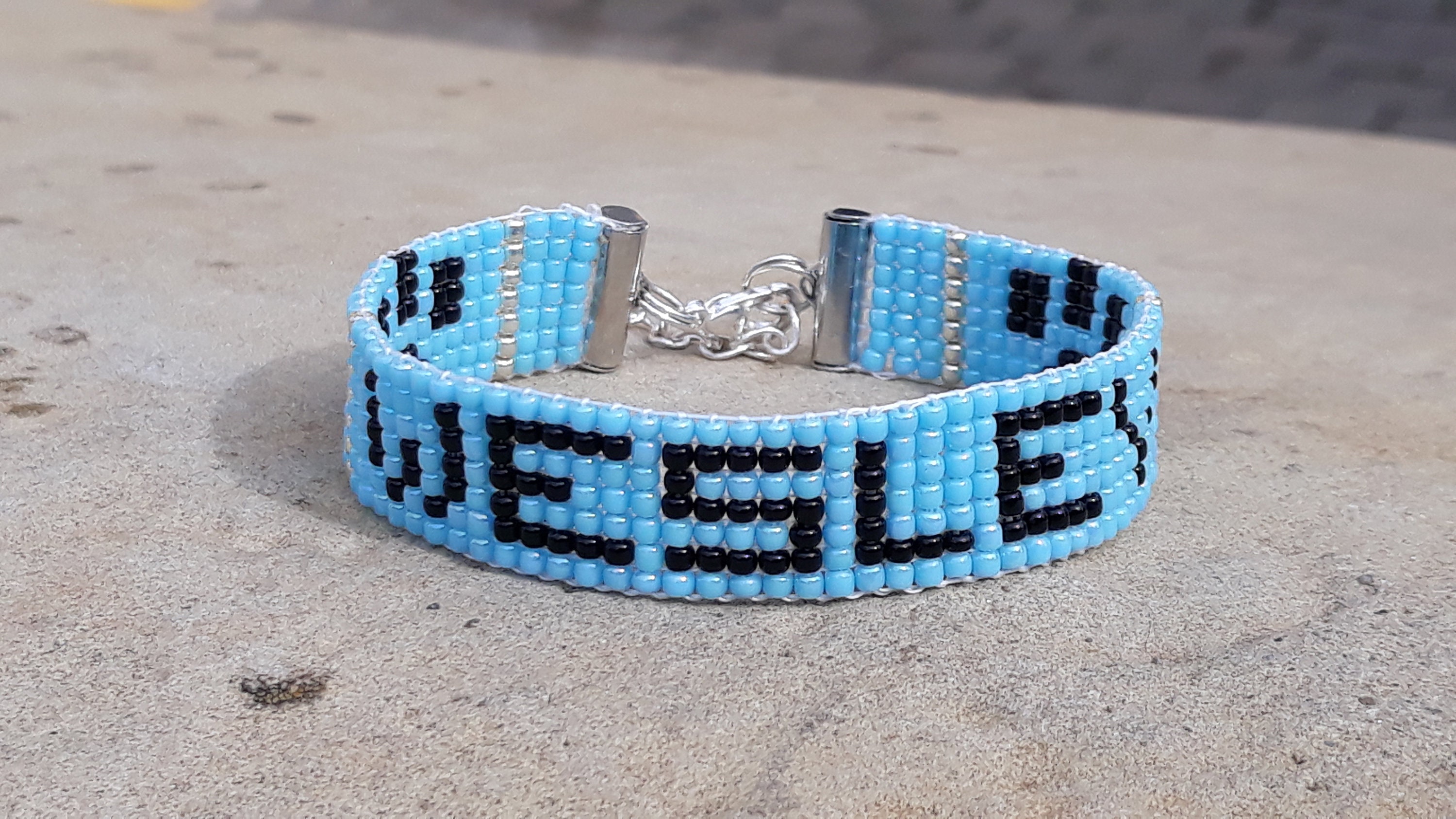 Custom Name Bead Loom Bracelet Customized Beaded Bracelet Etsy Canada