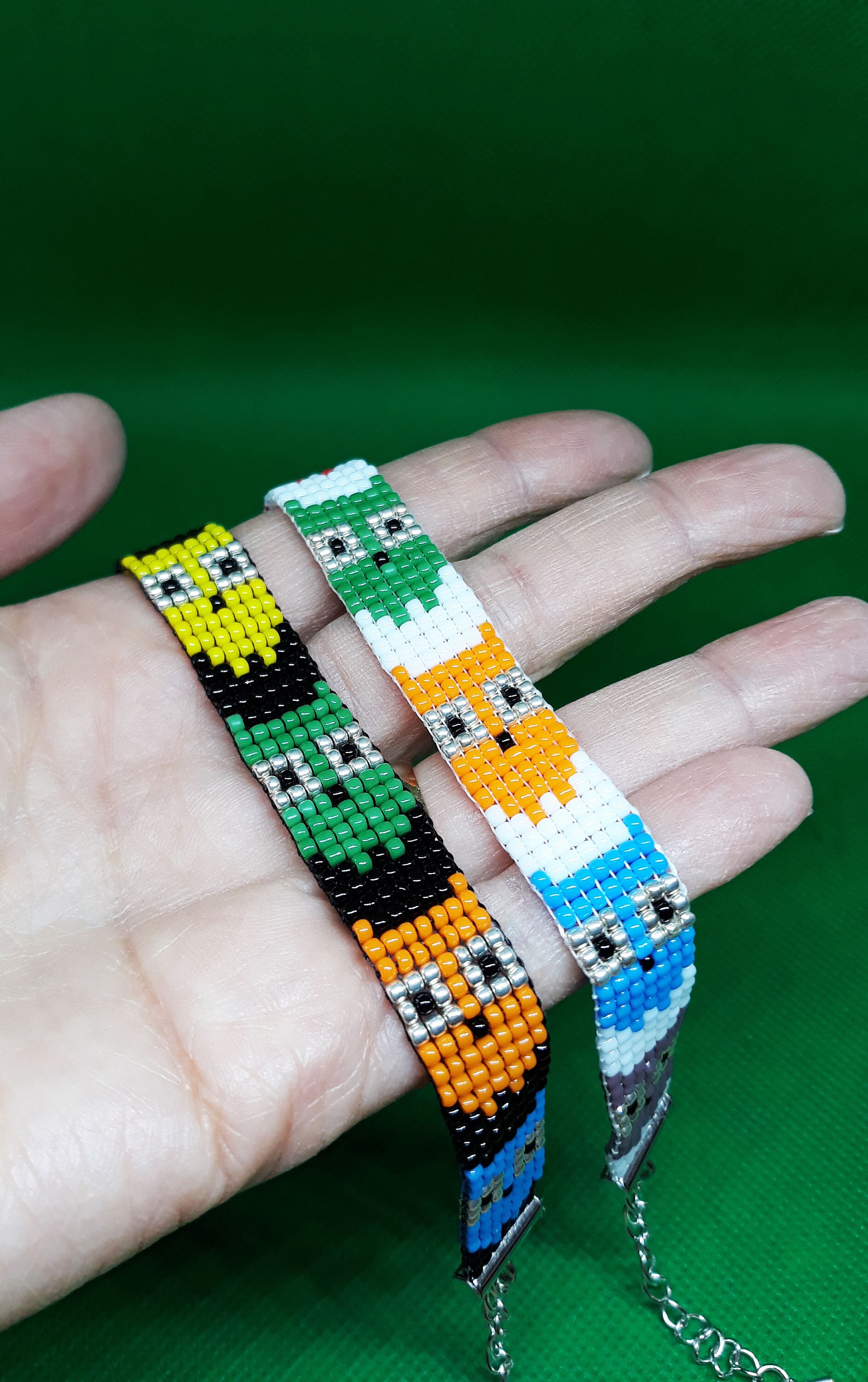 Loom Woven Owl Bracelet: Adjustable Seed Bead Jewelry